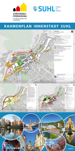 Rollups Städtebauförderung Suhl: Innenstadt Rahmenplan (Gestaltung: design.akut.zone)