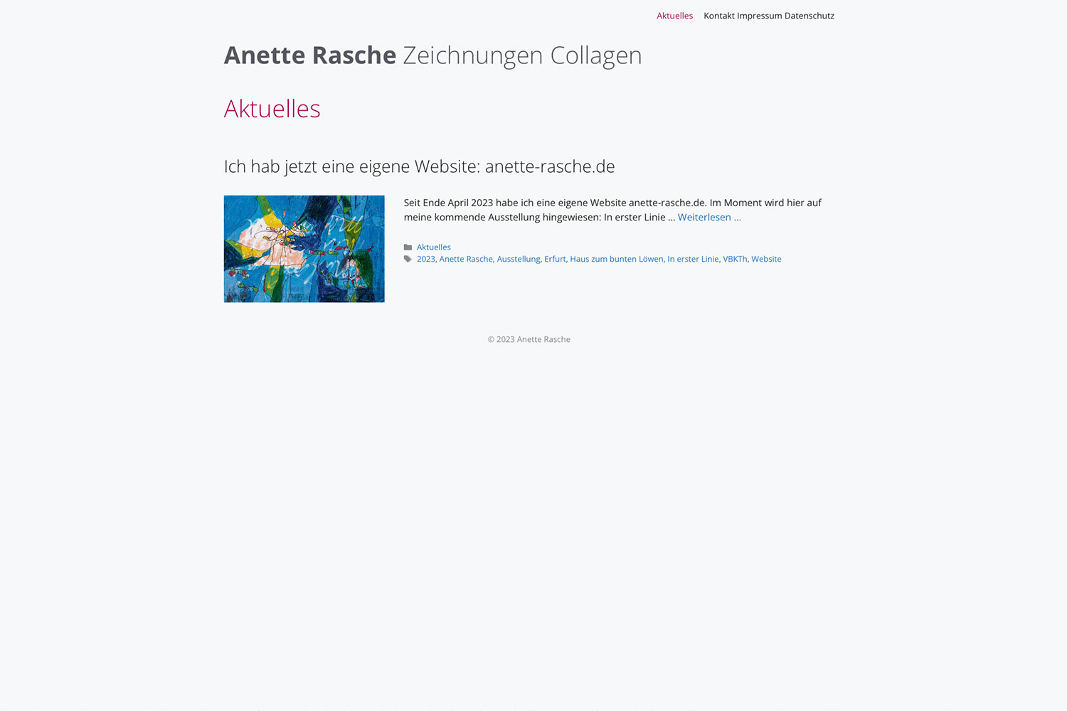 Website: Anette Rasche: Aktuelles Blog (anette-rasche.de | 2023)