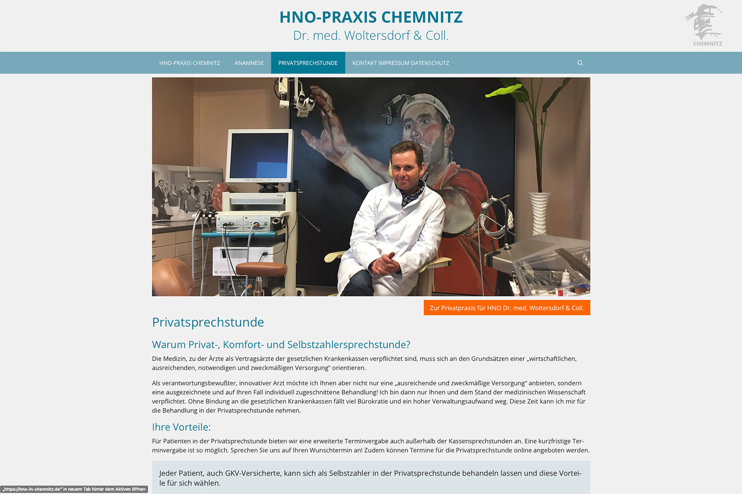 2023-website-hno-praxis-chemnitz-privatsprechstunde-link Website: HNO-Praxis Chemnitz: Privatsprechstunde Weblink (hno-praxis-chemnitz.de | 2022)