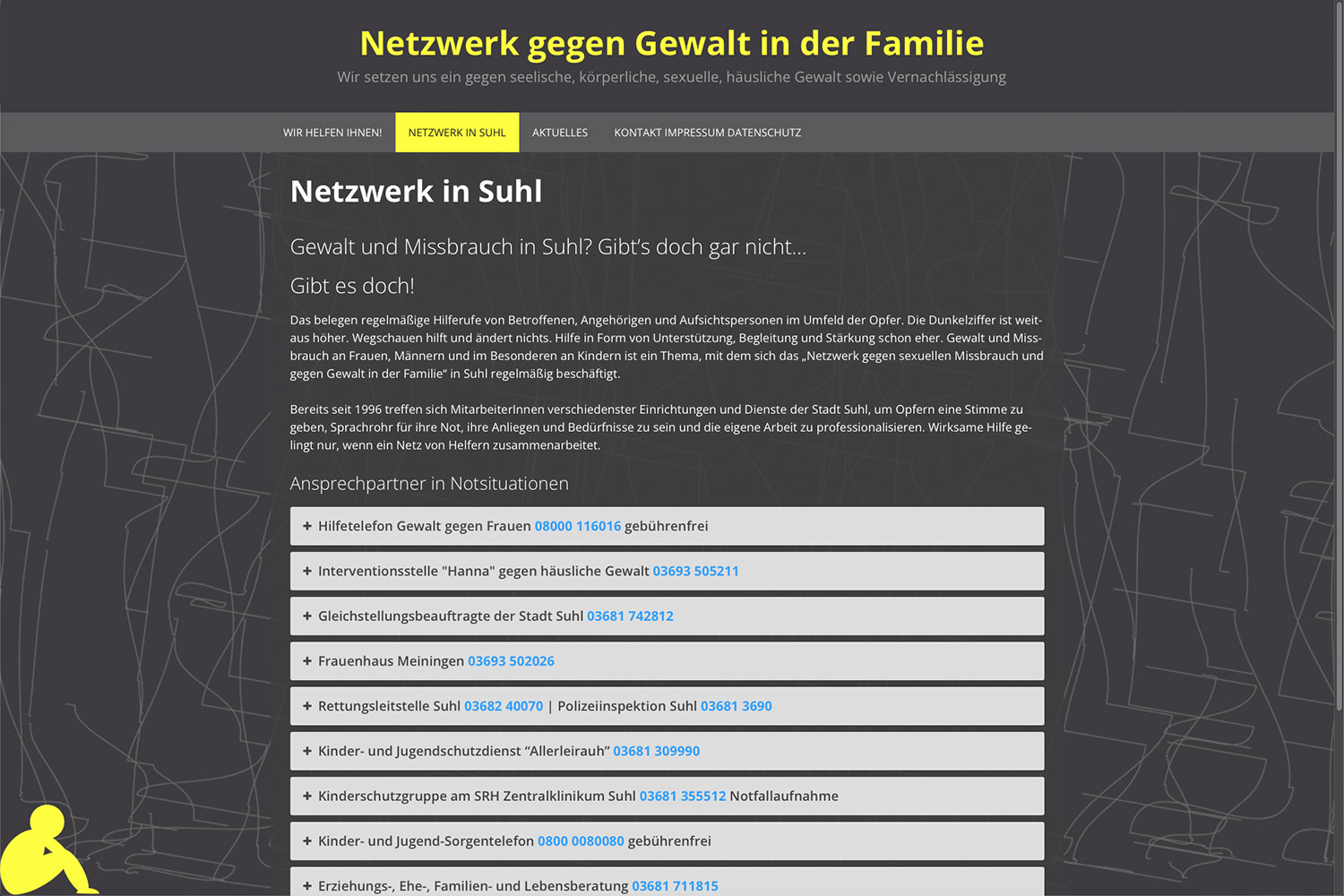 Website: Netzwerk gegen Gewalt in der Familie: Netzwerk in Suhl (netzwerk-gegen-gewalt-suhl.de | 2023)