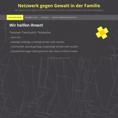 Website: Netzwerk gegen Gewalt in der Familie: Startseite (netzwerk-gegen-gewalt-suhl.de | 2023)