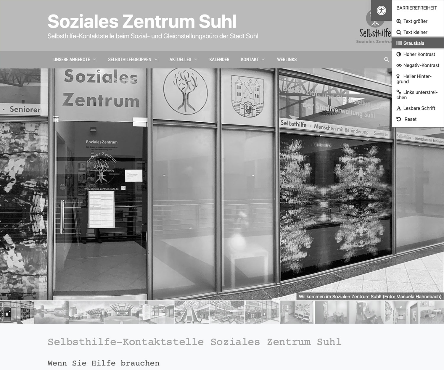2023-website-soziales-zentrum-suhl-barrierefrei-startseite-grauskala Website Soziales Zentrum Suhl: Startseite: barrierefrei: Grauskala (Web Design: Designakut 2023)