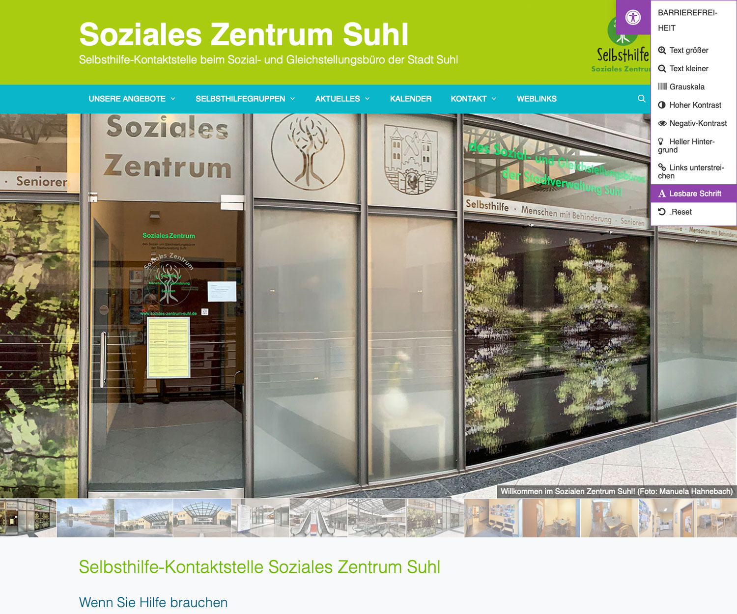 2023-website-soziales-zentrum-suhl-barrierefrei-startseite-lesbare-schrift Website Soziales Zentrum Suhl: Startseite: barrierefrei: leicht lesbare Schrift (Web Design: Designakut 2023)