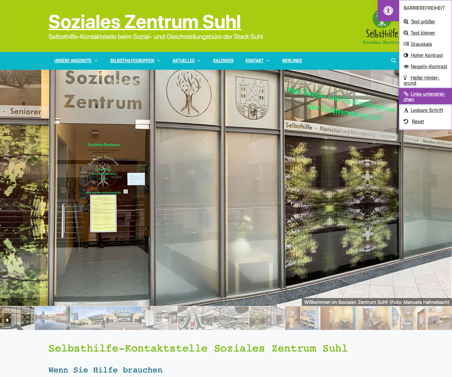 2023-website-soziales-zentrum-suhl-barrierefrei-startseite-links-unterstreichen Website Soziales Zentrum Suhl: Startseite: barrierefrei: Links unterstreichen (Web Design: Designakut 2023)