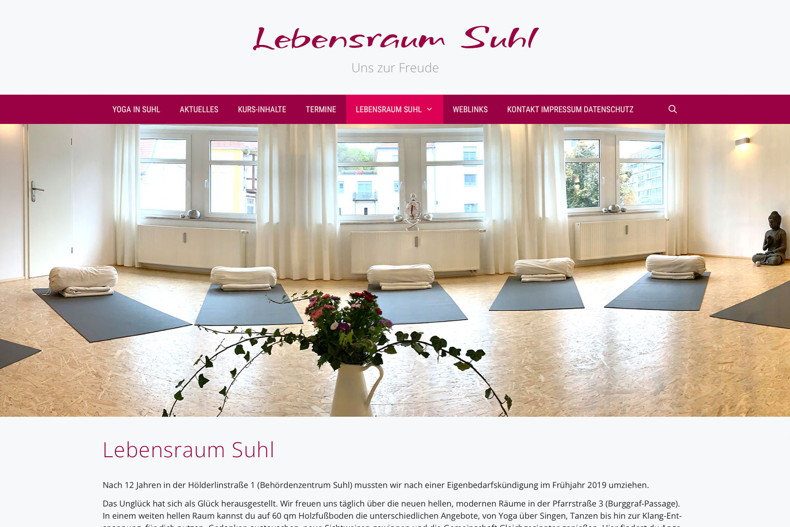 Website: Yoga in Suhl: Lebensraum Suhl (yoga-in-suhl.de | 2023)