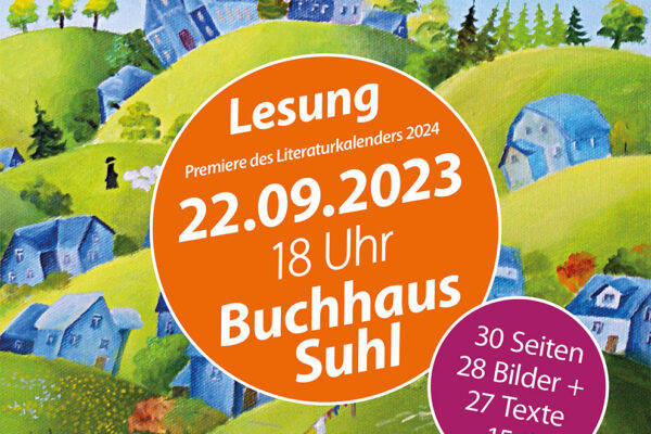 <i>Plakat/Flyer</i> Literaturkalender Thüringer Ansichten 2024