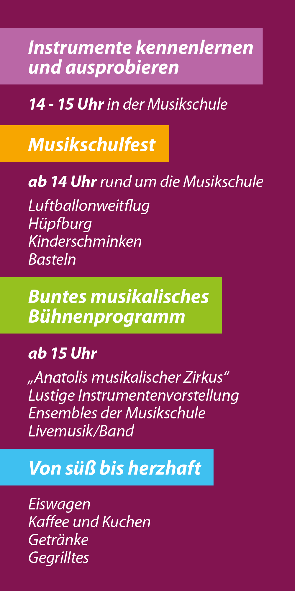 Musikschule Suhl: Sommerfest 2024, Karte