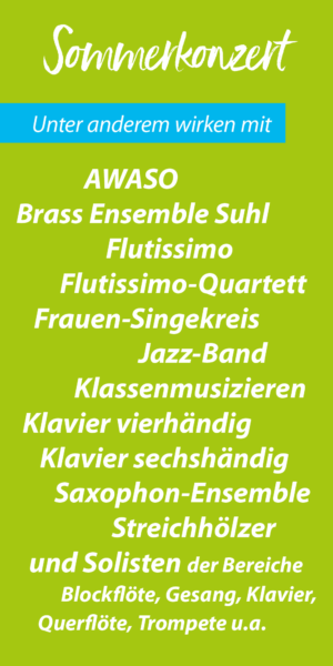 Musikschule Suhl: Sommerkonzert 2024, Flyer (Rückseite)