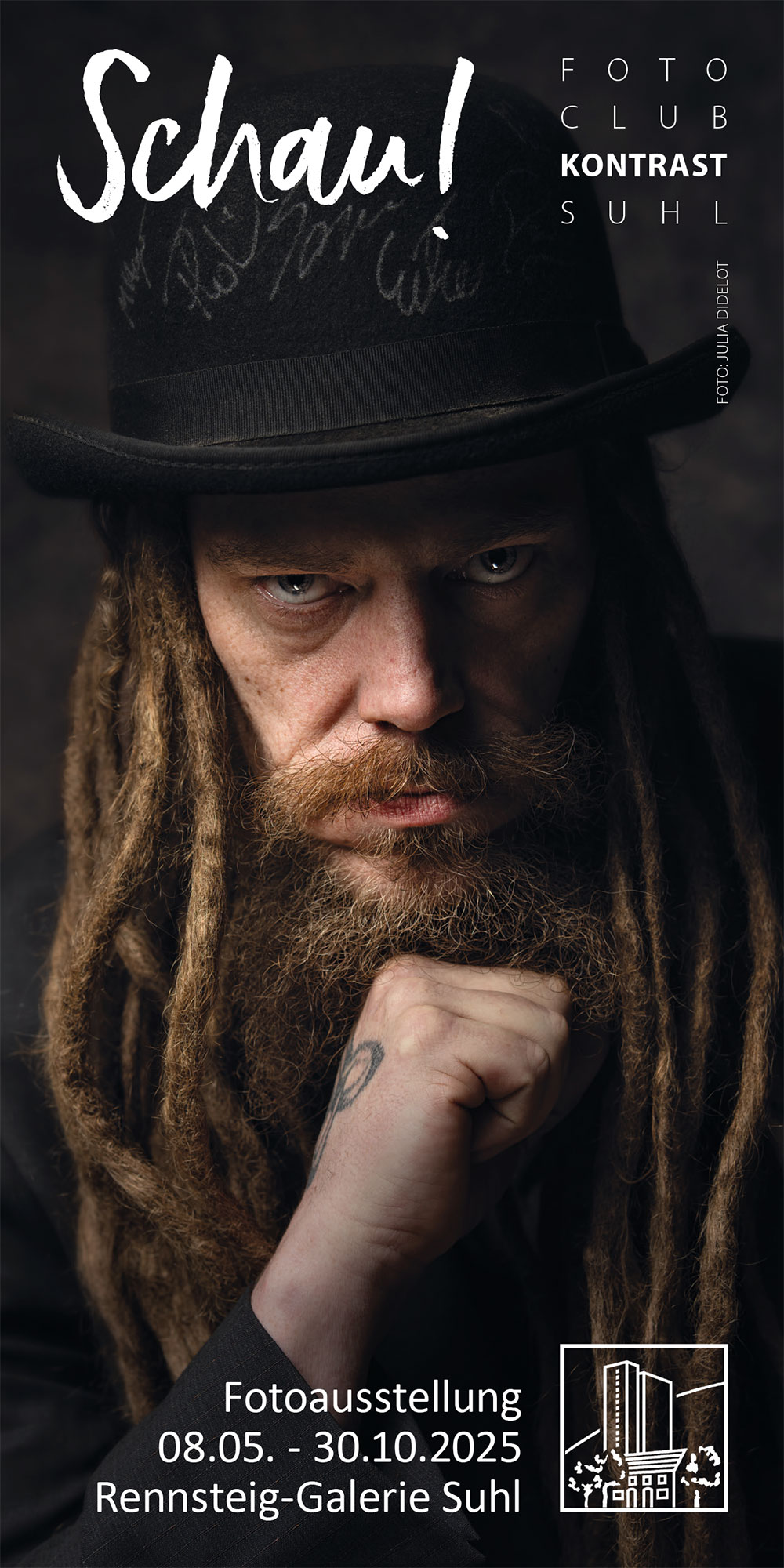 08.05.-30.10.2025: Fotoclub-Kontrast-Ausstellung "Schau!" in der Rennsteig-Galerie Suhl (Einladungskarte)