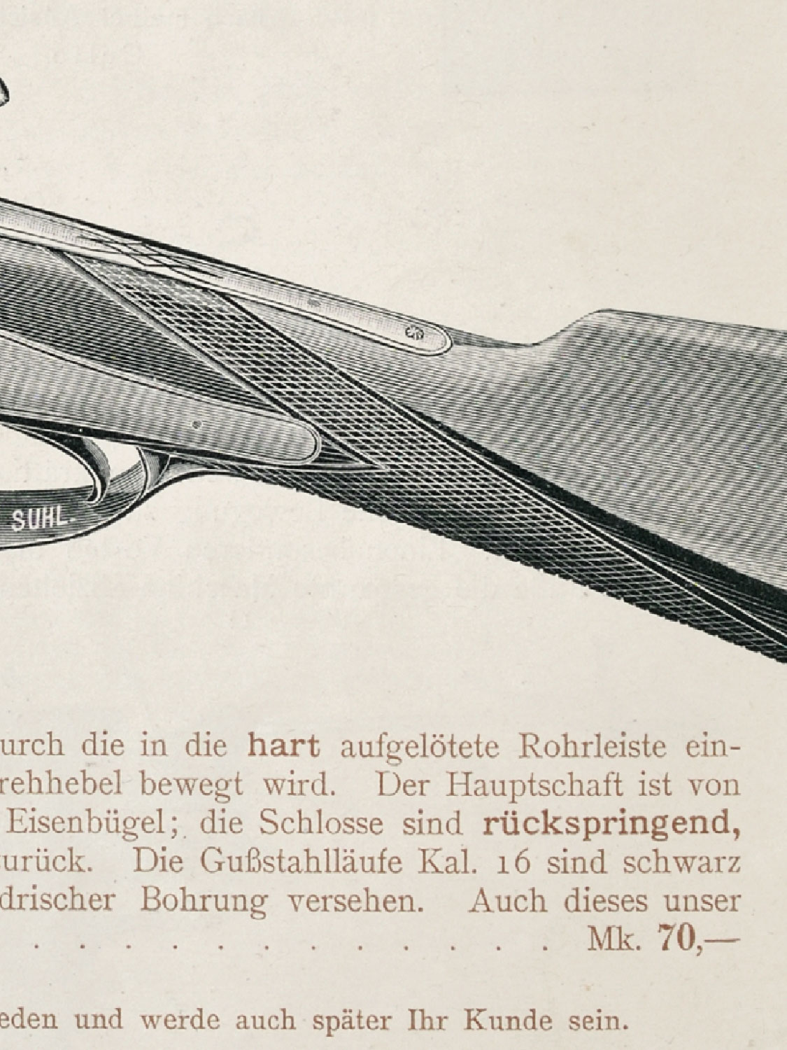 Katalog-Nachdruck: Gewehrfabrik Sempert & Krieghoff: Seite 6 mit Moiré (Ausschnitt)