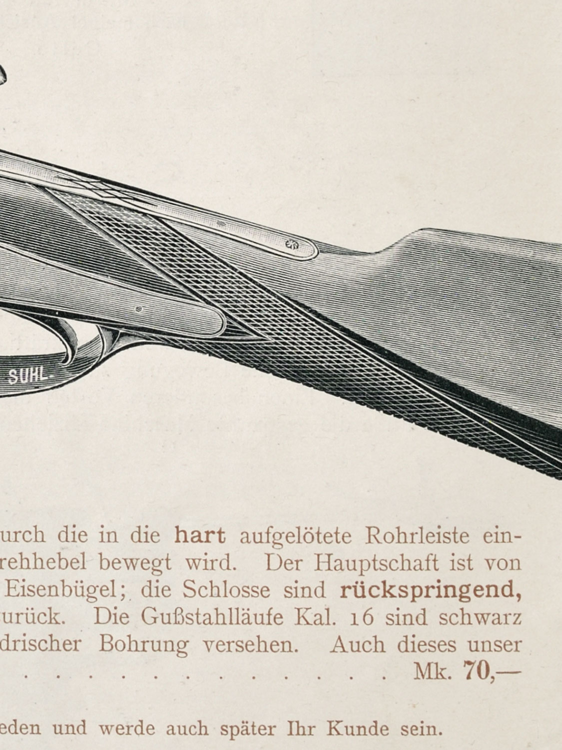 Katalog-Nachdruck: Gewehrfabrik Sempert & Krieghoff: Seite 6 ohne Moiré (Ausschnitt)