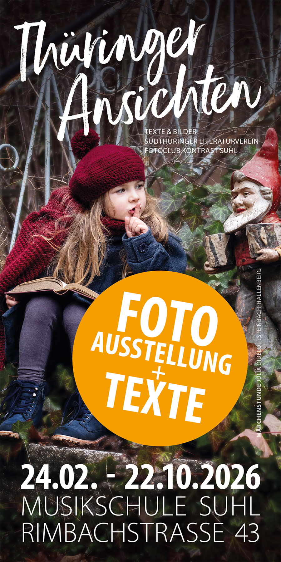 24.01. - 22.10.2026: Fotoclubausstellung "Thüringer Ansichten" in der Musikschule Suhl (Flyer, Foto: Julia Didelot)