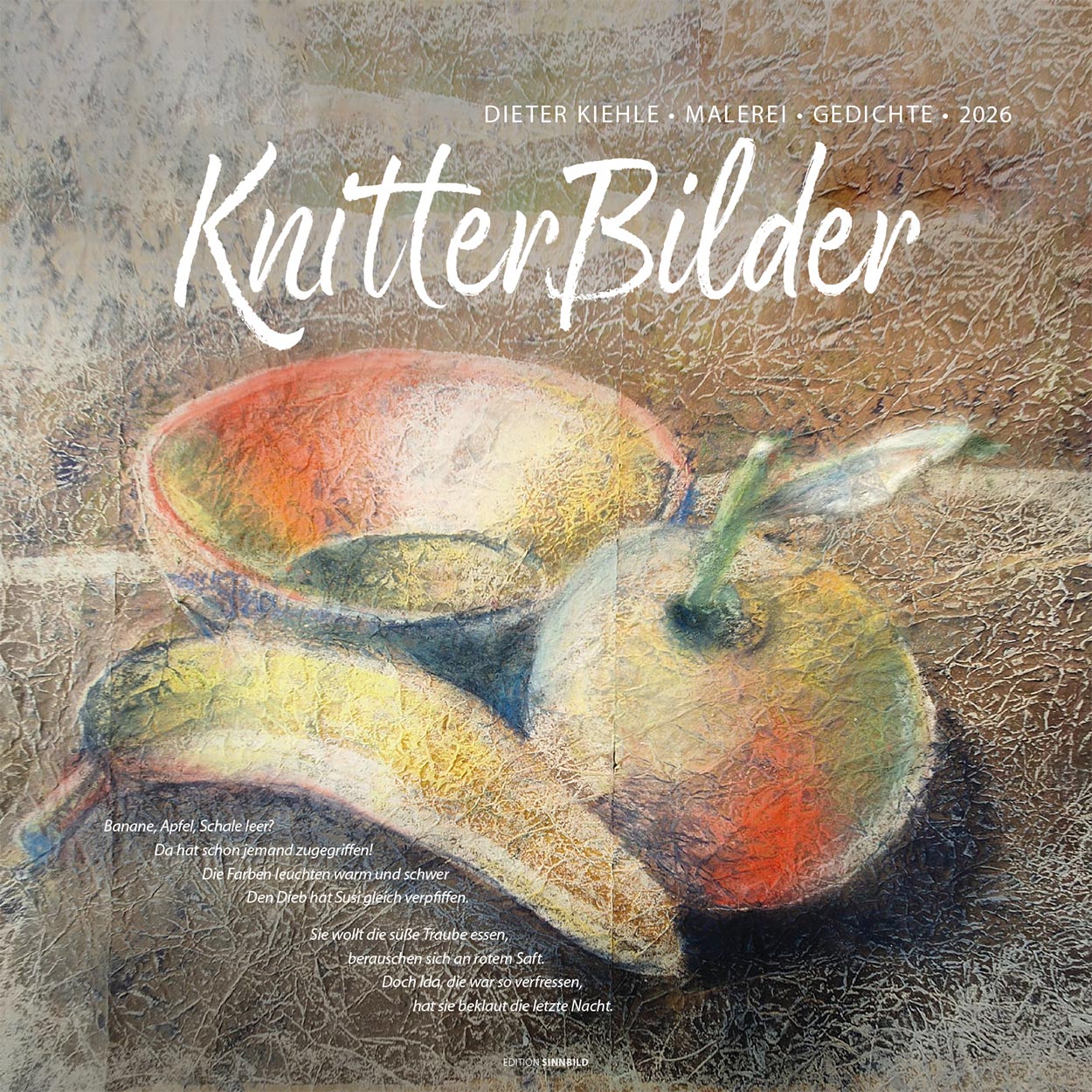 Kunstkalender 2026: KnitterBilder: Titelseite (Bild + Text: Dieter Kiehle, Gestaltung: Designakut)
