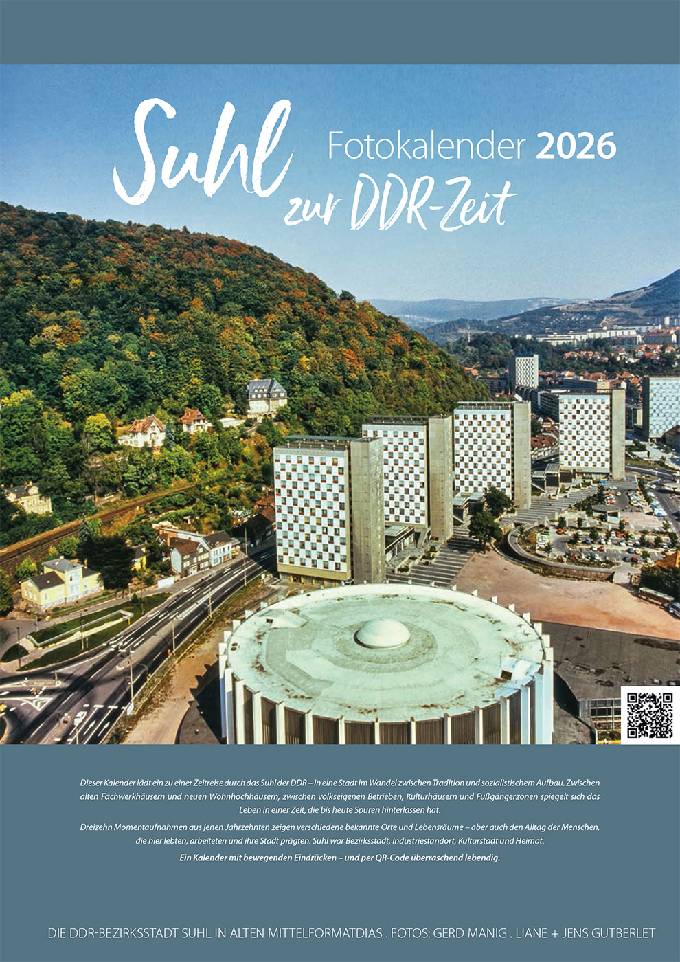 2026-kalender-suhl-ddr-01 Fotokalender 2026: Suhl zur DDR-Zeit: Titelblatt (Foto: Gerd Manig, Repro: Jens Gutberlet, Quelle: Sammlung Manig/Gutberlet, Gestaltung: Designakut)