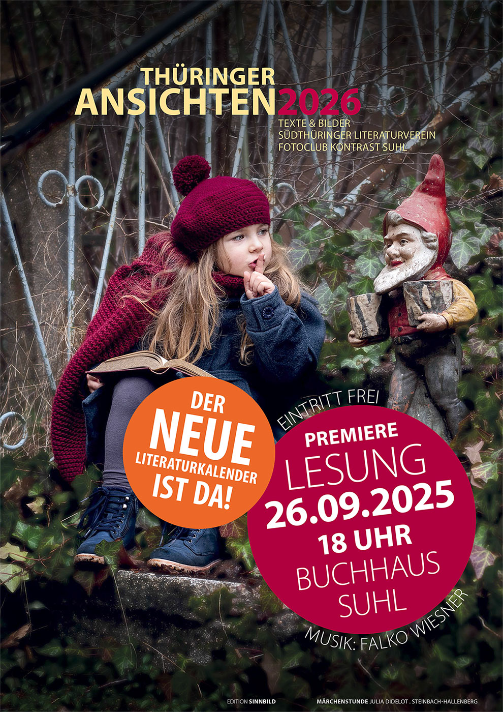 Literaturkalender Thüringer Ansichten 2026: Plakat Premiere (Foto: Julia Didelot, Gestaltung: Designakut)