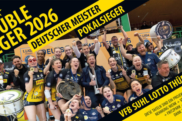 <i>Stadtbanner</i> VfB Suhl LOTTO Thüringen: Doublesieger 2026