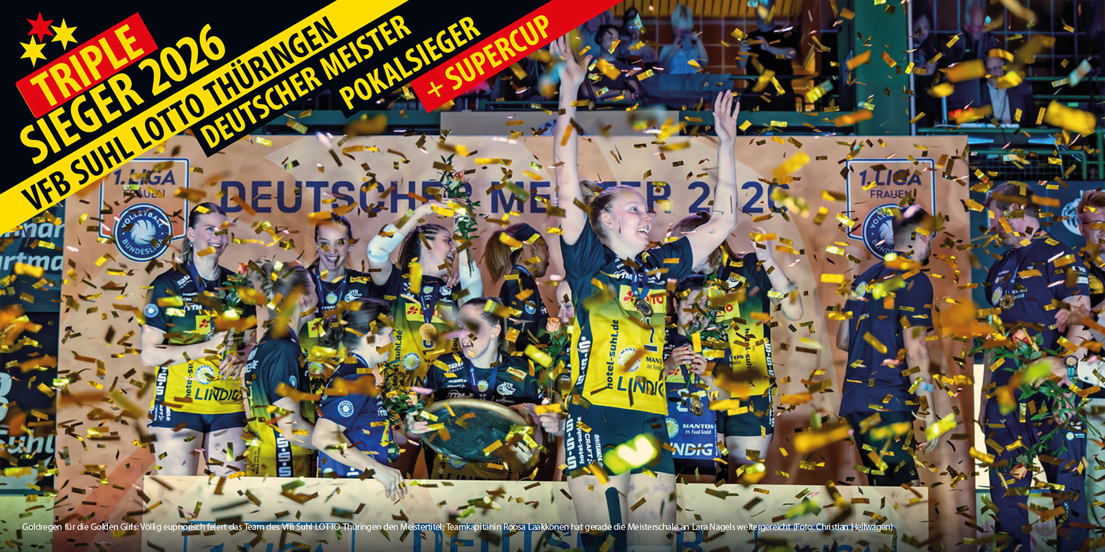 Openair-Ausstellung 2026: VfB Suhl LOTTO Thüringen: Triplesieger 2026: Meisterfeier: VfB Suhl LOTTO Thüringen ist Deutscher Meister 2026 (3. Playoff-Finale, Wolfsgrube Suhl, 22.04.2026)