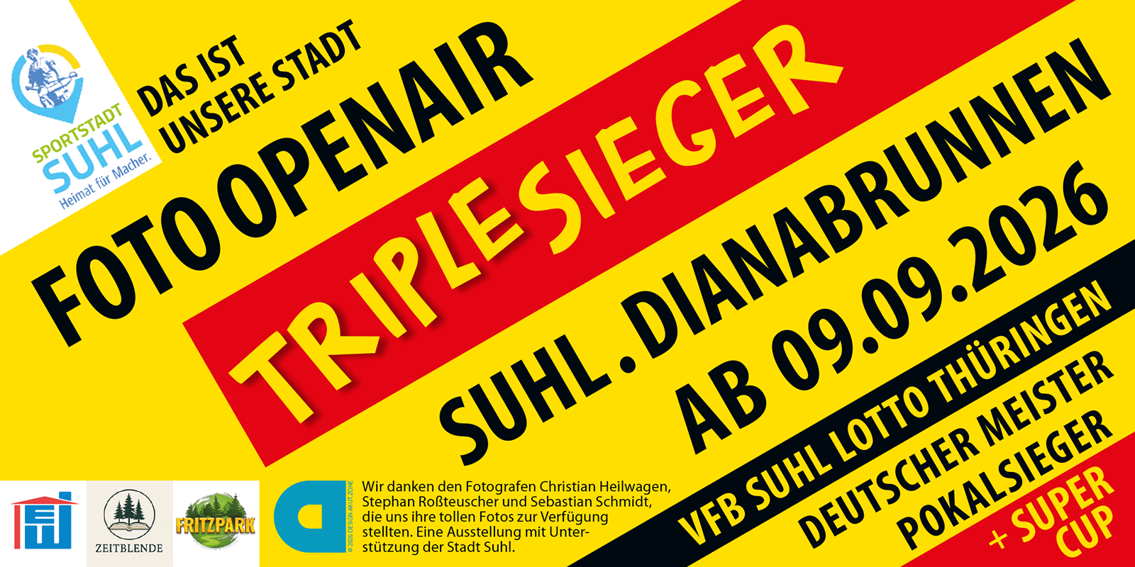 Openair-Ausstellung 2026: VfB Suhl LOTTO Thüringen: Triplesieger 2026 (Flyer)