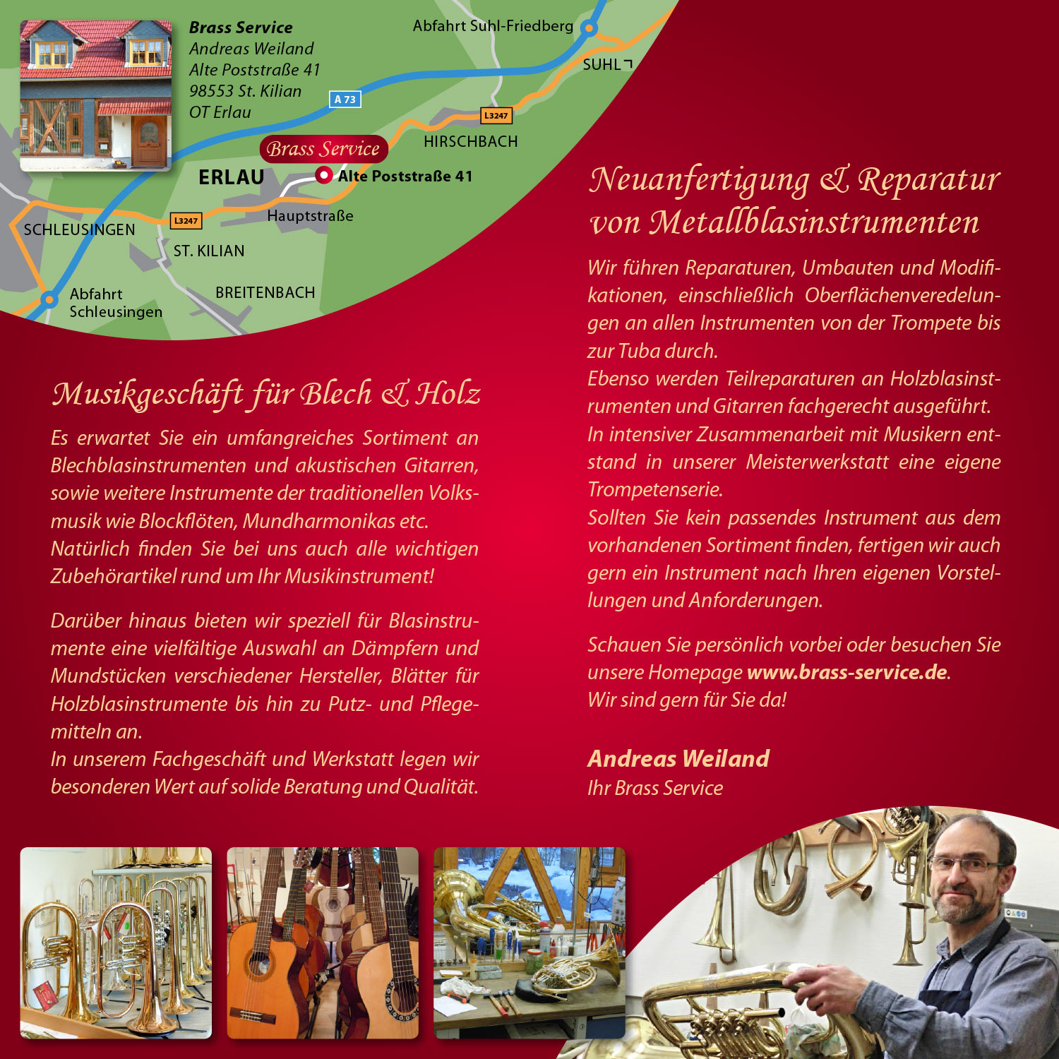 Brass Service Flyer (Grafikdesign: Andreas Kuhrt 2014)