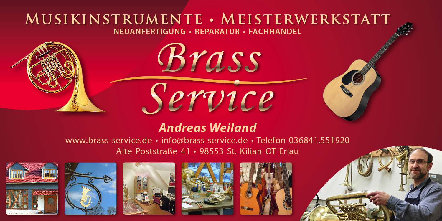 Brass Service Messebanner (Grafikdesign: Andreas Kuhrt 2014)