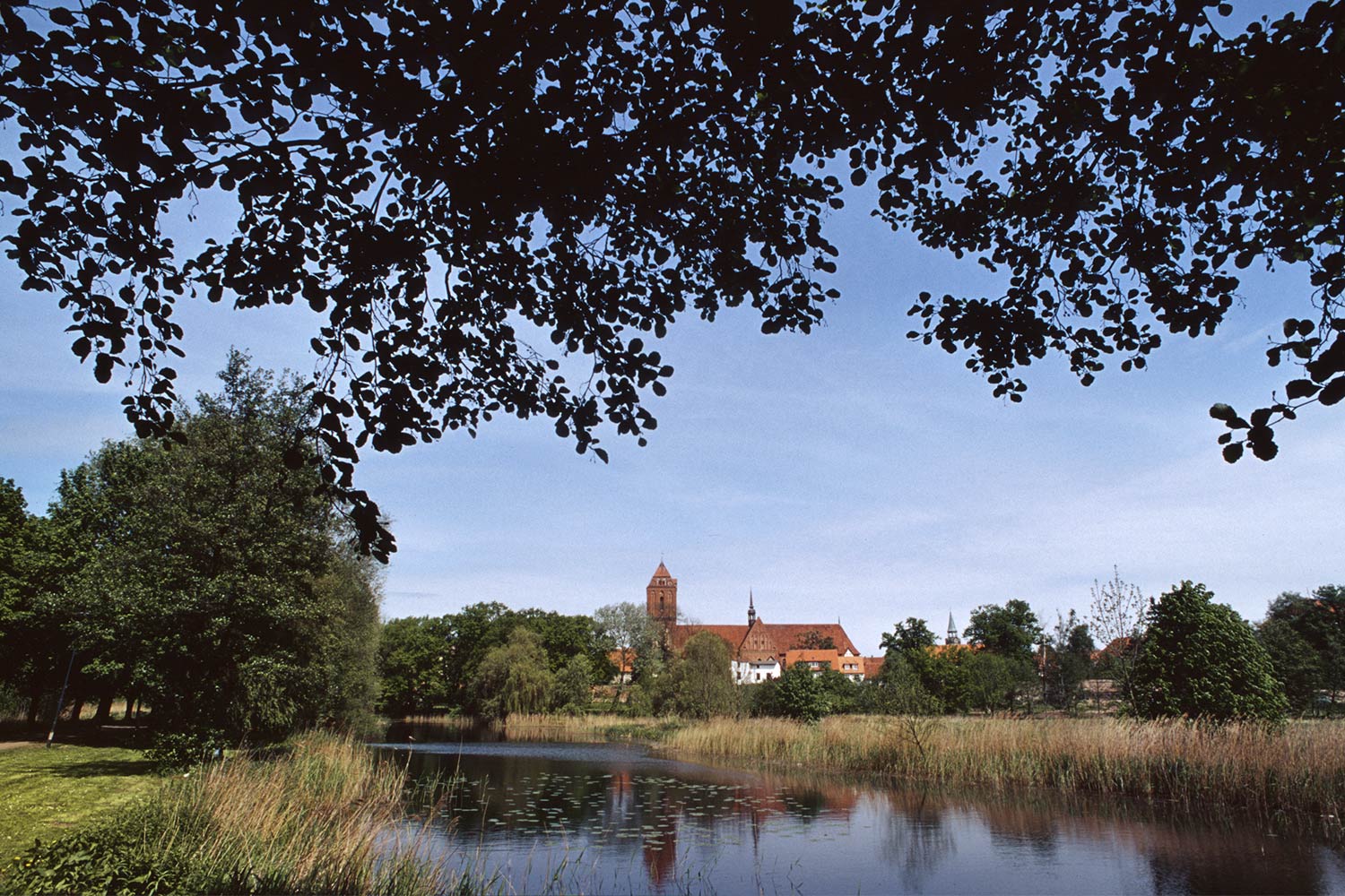 Am Pfaffenteich . Blick zum Dom . Güstrow . 2002 (Foto: Andreas Kuhrt)