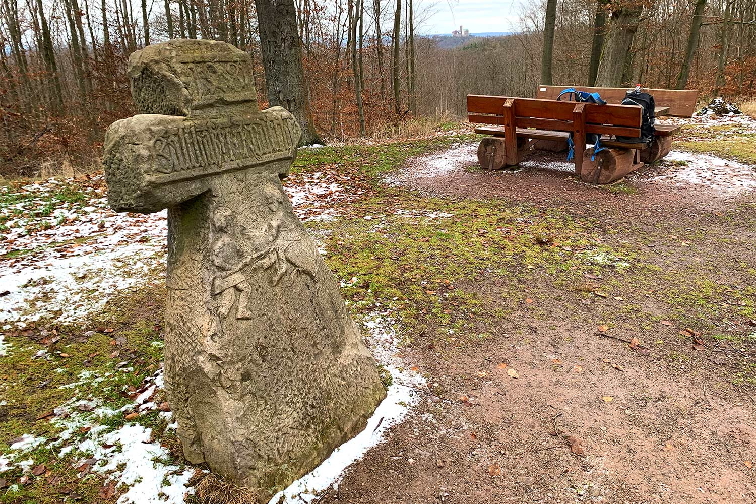 Steinkreuz Wilde Sau (Foto: Andreas Kuhrt 2021)